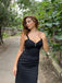 She slips into this Black 1960s Solid Pearl Buttons Suspender Dress and suddenly it's a 1960s daydream