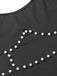 Black 1960s Solid Pearl Spaghetti Straps Dress, vintage dress, retro fashion - perfect for women who love vintage and retro fashion