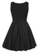 Black 1960s Solid Sleeveless Bubble Dress, vintage dress, retro fashion - perfect for women who love vintage and retro fashion