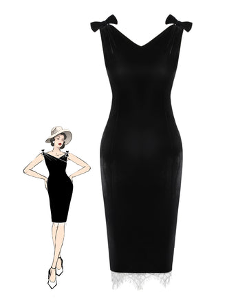 1960s Solid Velvet Bow Dress | 1960s | vintage dress, retro fashion