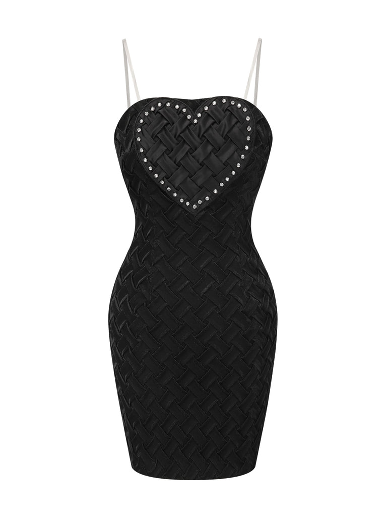 1960s Strapless Woven Heart Dress | 1960s | vintage dress, retro fashion