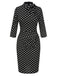 Black 1960s Tie Neck Polka Dots Dress, vintage dress, retro fashion - perfect for women who love vintage and retro fashion