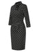 Black 1960s Tie Neck Polka Dots Dress, vintage dress, retro fashion - perfect for women who love vintage and retro fashion