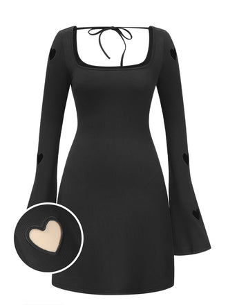 1960s Trumpet Sleeve Hollow Heart | 1960s | vintage dress, retro fashion
