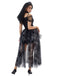 Black 1970s Halloween Ghost Bride Tulle Dress Set - vintage dress, retro fashion, classic black