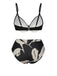 Black 1970s Leaves Strap Bikini & Long Cover-Up, vintage swimsuit, pin-up swimwear - perfect for women who love vintage and retro fashion