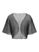 Black 1970s Sheer Mesh Cardigan - vintage fashion, retro style, classic black