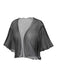 Black 1970s Sheer Mesh Cardigan - vintage fashion, retro style, classic black
