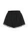 Black 1970s Solid Fur Ball Tassel Shorts, vintage fashion, retro style - perfect for women who love vintage and retro fashion