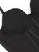 Black 1970s Steampunk Lace Patchwork Strap Corset — because 1970s glamour starts underneath