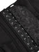 Black 1970s Stempunk Ruffled Lace Patchwork Corset — because 1970s glamour starts underneath