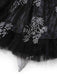 Black 1970s Vampire Bride Off-Shoulder Mesh Dress - vintage dress, retro fashion, classic black