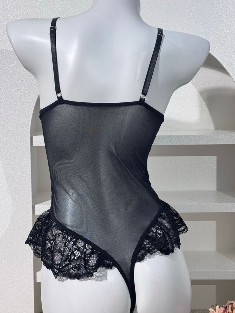 Black 1930s Lace Two Piece Set 6