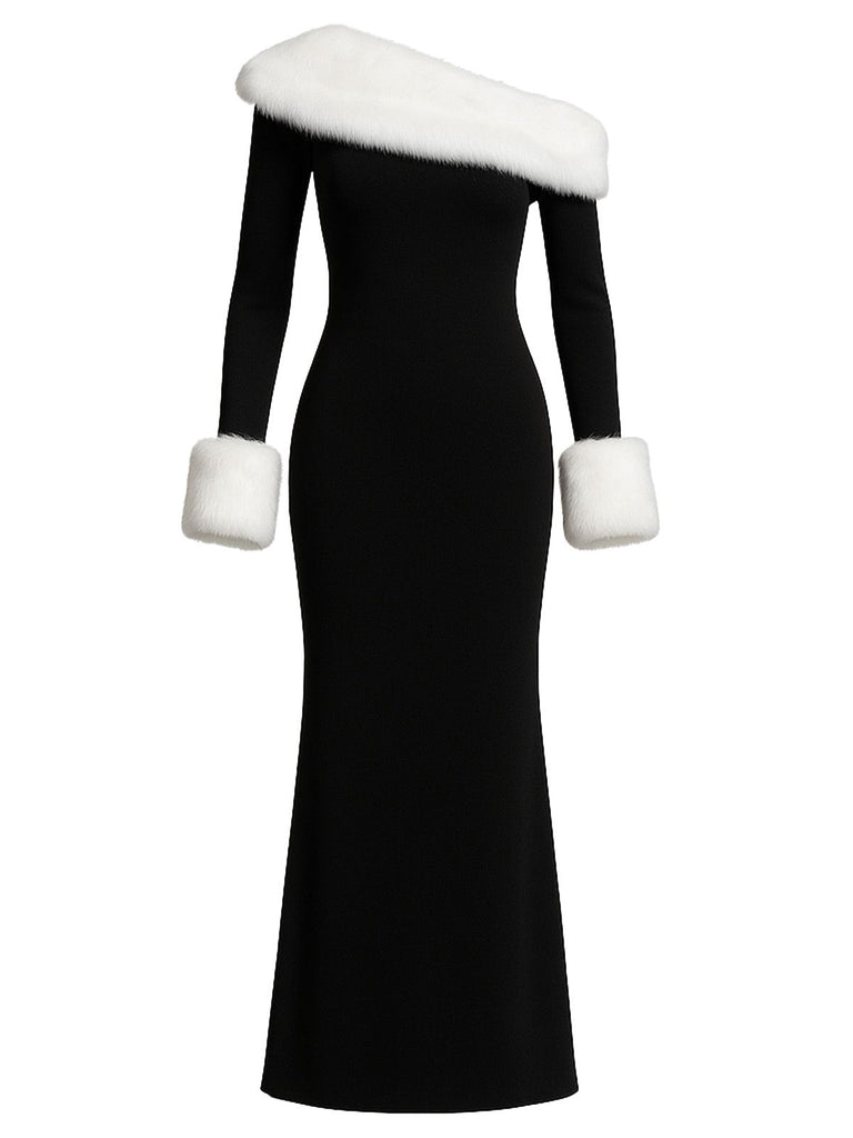 chinese dress ladies Akira Celine Sweater Midi Dress with Fur Trim main image 0