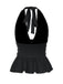 Black 1980s Punk Rhinestone Halter Top - vintage fashion, retro style, classic black