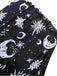 Black 1980s Strap Galaxy Print Gothic Bikini Set — because 1980s glamour never goes out of style