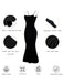 Black 2-in-1 Shapewear Slip Dress - vintage dress, retro fashion, classic black