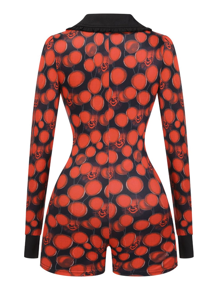 And 1970s Balloon Ghost Face | 1970s | vintage romper, retro jumpsuit