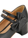 Black Bow Mary Jane Chunky Heel Shoes, vintage shoes, retro heels - perfect for women who love vintage and retro fashion