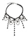 Black Gothic Artificial Crystal Tassels Pendant Necklace - vintage fashion, retro style, classic black