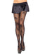 Black Gothic Skull Fishnet Tights - vintage fashion, retro style, classic black