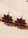 Black Halloween Spider Web Earrings, vintage fashion, retro style - perfect for women who love vintage and retro fashion