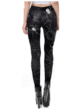 Black Halloween Spider Web Leggings: timeless style reimagined