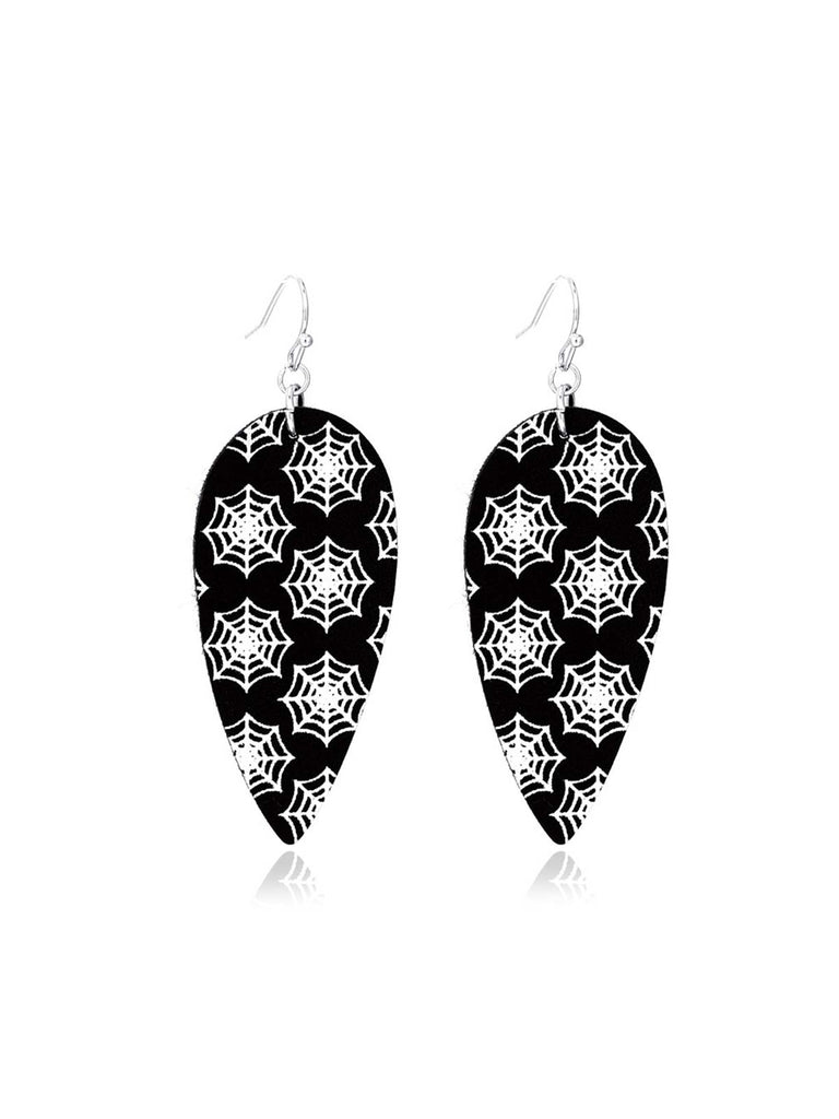 Black Halloween Spiderweb Teardrop Earrings: timeless style reimagined