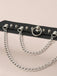 Black Leather Gothic Necklace with Spikes, vintage fashion, retro style - perfect for women who love vintage and retro fashion