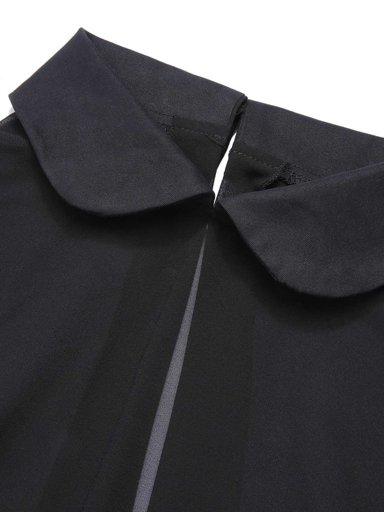 Black & Orange 1950s 3D Butterfly Cloak Dress: timeless style reimagined