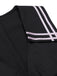 Black & Pink 1950s Solid Tie Lapel Romper — 1950s vintage charm for her modern wardrobe