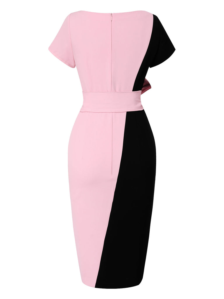 1960s Boat Neck Contrast Belted | 1960s | vintage dress, retro fashion