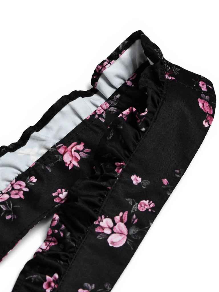 [Pre-Sale] Black 1960s Floral Vintage Classic Dress 7