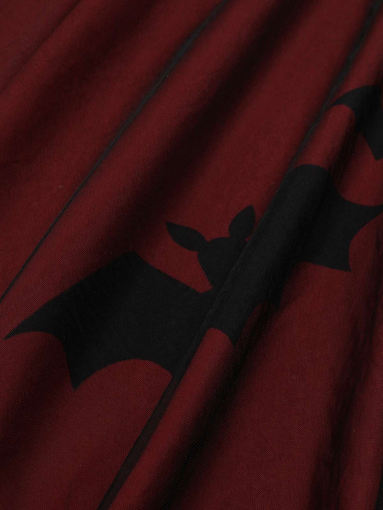 Black & Red 1950s Bat Mesh Dress, vintage dress, retro fashion, rockabilly, pin-up fashion - perfect for women who love vintage and retro fashion