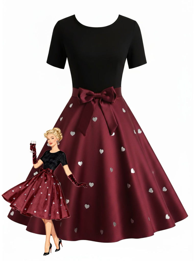 red and black party dress women A Line Black and Red Sweetheart Party Dress, Short Tulle Lace Homecomi –  Anneprom main image 0