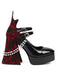 Black Retro Pearl Lace Gothic High Heel Shoes: timeless 1950s elegance she makes her own