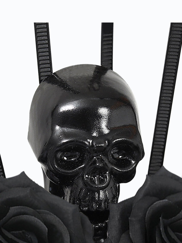 This Black Skeleton & Rose Headwear whispers vintage secrets to those who notice
