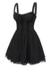 Solid Sleeveless Lace Mini Dress | vintage dress, retro fashion