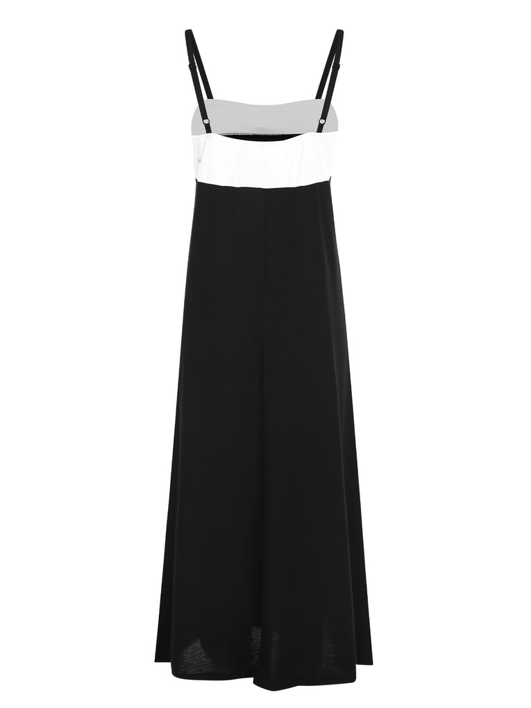 Black & White 1930s Bowknot Suspender Sleepwear, vintage fashion, retro style - perfect for women who love vintage and retro fashion