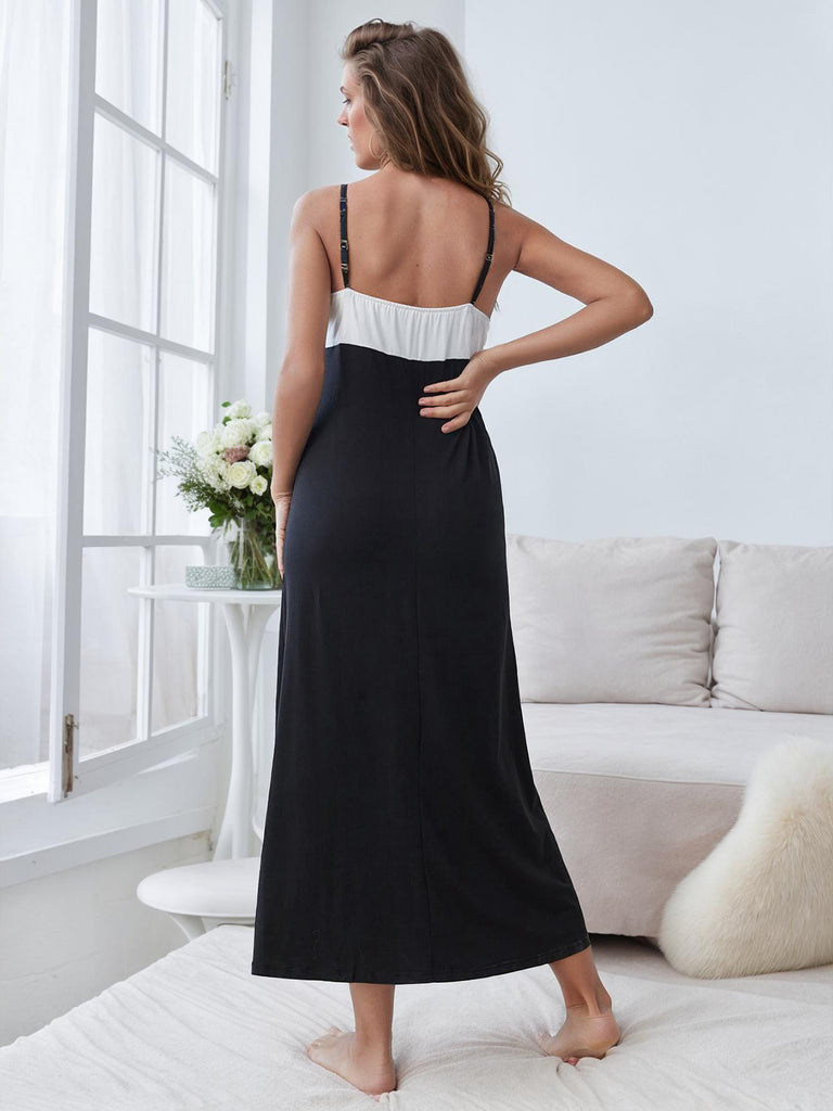 Black & White 1930s Bowknot Suspender Sleepwear — because 1930s glamour starts underneath