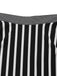 Black & White 1930s Striped High Rise Long Skirt - vintage skirt, retro style, classic black