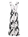 Black & White 1940s V-Neck Bohemian Jumpsuit, vintage romper, retro jumpsuit - perfect for women who love vintage and retro fashion