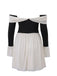 Black & White 1950s Off-Shoulder Skater Dress: where 1950s romance meets her modern spirit