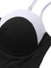 [Plus Size] Black & White 1950s Patchwork Strap Swimsuit, vintage swimsuit, pin-up swimwear - perfect for women who love vintage and retro fashion