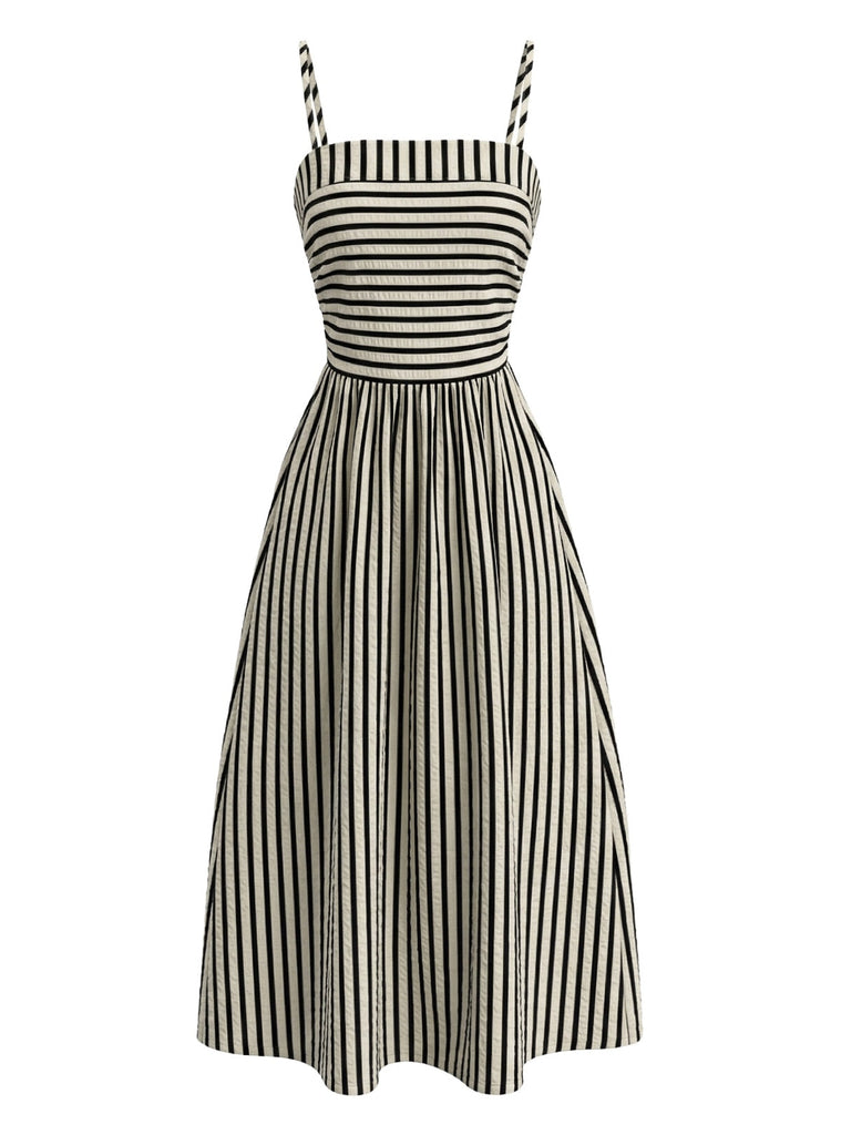 black and beige striped dress Black and Beige Striped Dress (3235039)