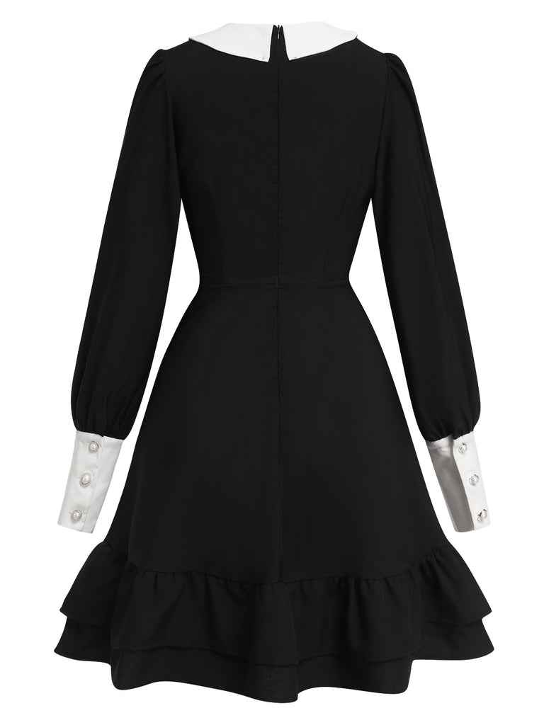 Black & White Doll Collar Skater Dress Black & White Doll Collar Skater Dress