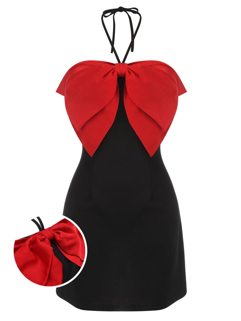black dress with red bow Skelapparel Retro Design Little Satin Sash Ribbon Belt (6) : Clothing, Shoes & Jewelry Womens Put A Bow On It Strapless Mini Dress Set in Black/Red Size Large Daska bow shoulder maxi dress