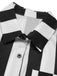 Black&White 1970s Lapel Striped Contrast Color Suit, vintage fashion, retro style - perfect for women who love vintage and retro fashion