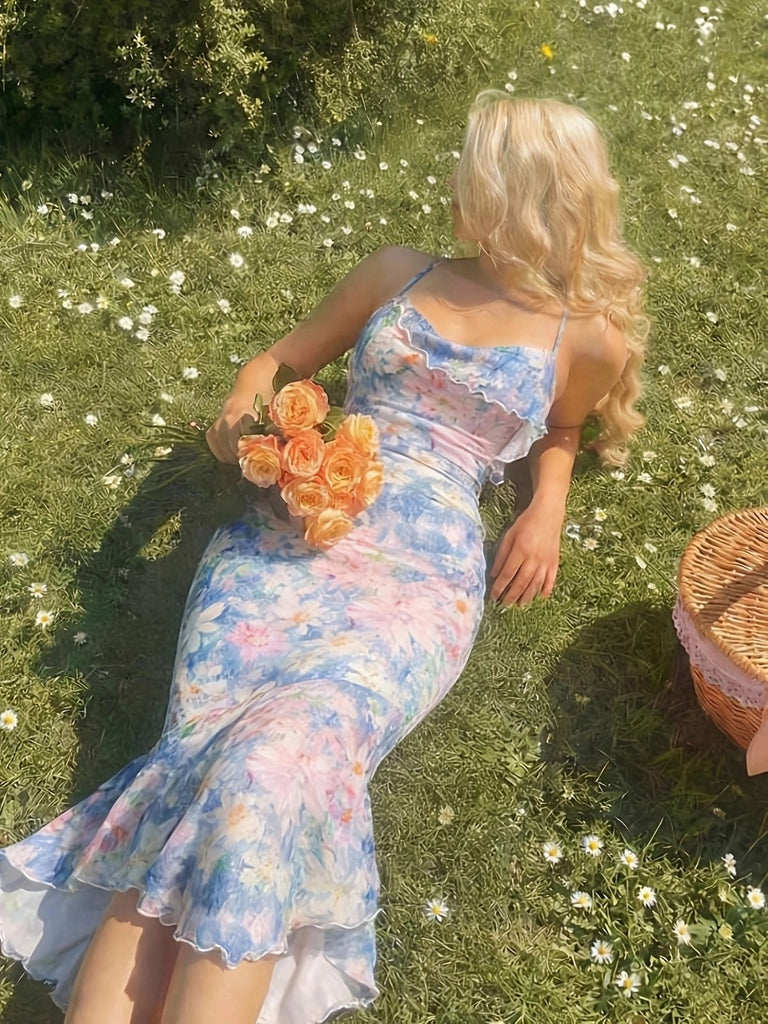 Blue 1930s Vintage Retro Top 4