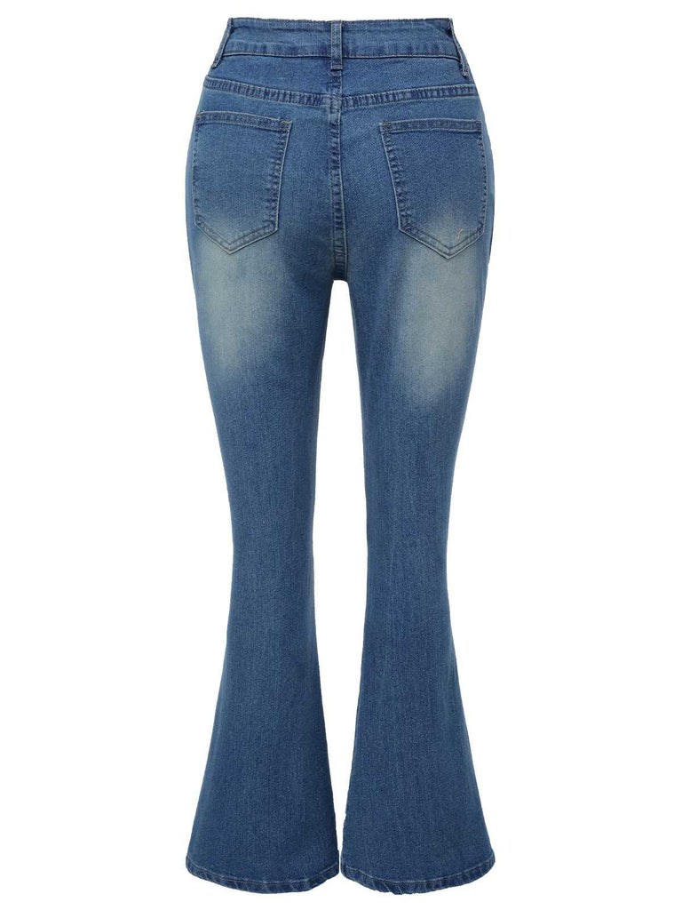 These Blue 1930s High Waist Flare Jeans carry 1930s ambition in every seam